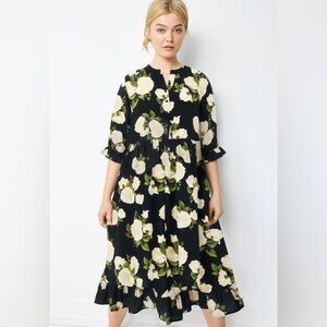 PLUS SIZE Ruffled Empire Dress